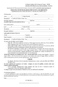 Delibera di giunta del comune di Capaci