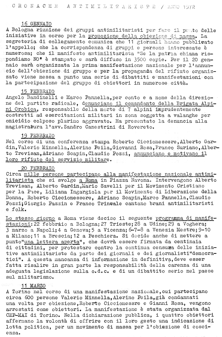 Cronache antimilitariste
