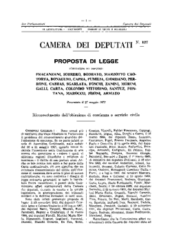 Riconoscimento dell'obiezione di coscienza e servizio civile