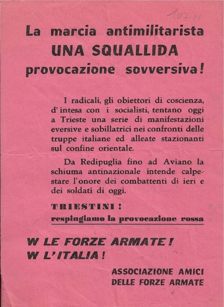 Volantino contro la marcia