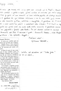 Lettera al Direttore di Giovanni Borelli