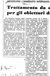 Trattamento da […] per gli obiettori d […]