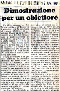 Dimostrazione per un obiettore