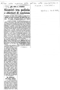 Scontri tra polizia e obiettori di coscienza