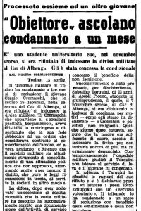 “Obiettore” ascolano condannato a un mese