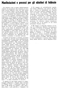 Manifestazioni e processi per gli obiettori di febbraio