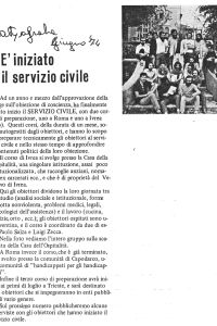 E’ iniziato il servizio civile