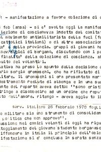 Manifestazione a favore obiezione di coscienza