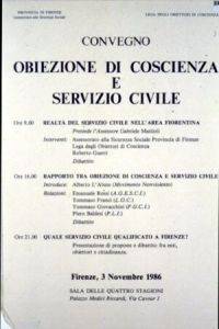 Convegno obiezione di coscienza e servizio civile
