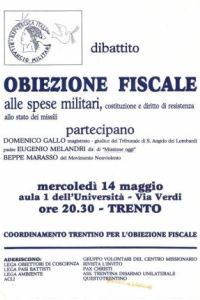 Obiezione fiscale alle spese militari