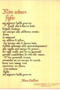 Non andare figlio coi signori della guerra