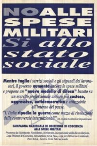 No alle spese militari sì allo stato sociale