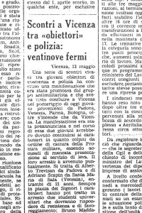 Scontri a Vicenza tra «obiettori» e polizia: ventinove fermi