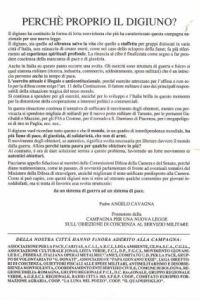 Perchè proprio il digiuno?
