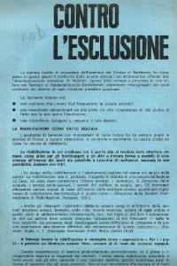 Contro l’esclusione